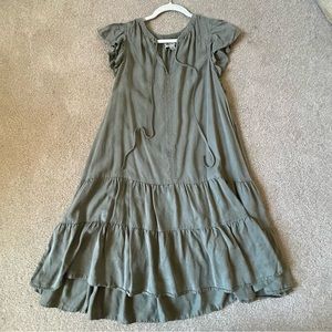 Green flowy dress